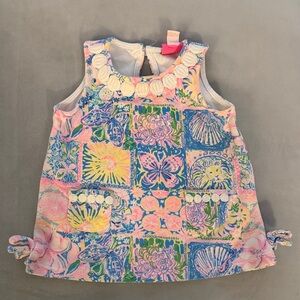 Lilly Pulitzer Kids Patchwork Dress in Pink, Blue, and Yellow
